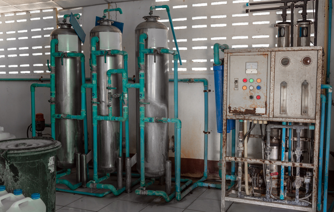Reverse osmosis system for water drinking plant system of automa
